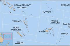 Pacifické ostrovy - mapa