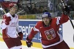 Milan Michálek se raduje ze svého gólu v zápase s Dánskem