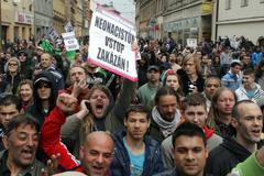 Pochod neonacistů na 1. máj v Brně