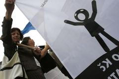 Demonstrace starostů proti daňové diskriminaci