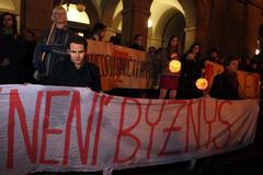 protest studentů proti plánovaným reformám na VŠ