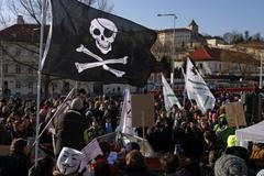 protest pirátské strany