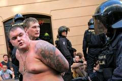 fanoušci CZ Beograd v Praze