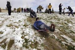 Sněhová bouře na Blízkém východě