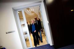 Iveta Radičová a Richard Sulík před tiskovkou (SaS)