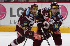 Extraliga: Sparta - Plzeň (Alex Foster, Yorick Treille)