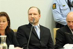 Anders Behring Breivik u soudu v norském Oslo