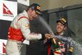 VC Austrálie: Jenson Button a Vettel (oslava)