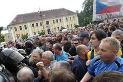 Varnsdorf - Romové a demonstrace