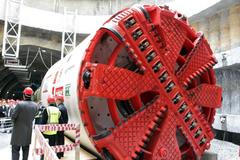 Křest razícího štítu Tonda pro stavbu metra