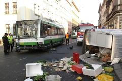 Nehoda trolejbusu v Plzni