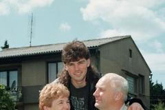 Jaromír Jágr s otcem Jaromírem a maminkou Annou