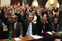 protest studentů proti plánovaným reformám na VŠ