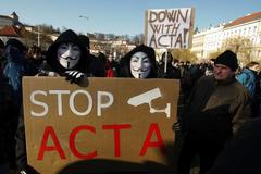 protest pirátské strany