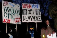 Demonstranti se Bratislavě střetli s policií 9