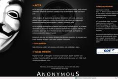 Anonymous napadli web ODS