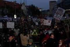 Obyvatelé Bratislavy protestují v souvislosti s kauzou Gorila