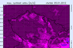 Mapa vítr 5.1.2012