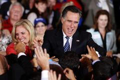 Romney oslavuje vítězství v primárkách na Floridě
