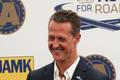 Michael Schumacher při příležitosti převzetí Zlatého volantu a tiskové konference.