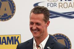 Michael Schumacher při příležitosti převzetí Zlatého volantu a tiskové konference.
