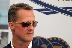 Michael Schumacher při příležitosti převzetí Zlatého volantu a tiskové konference.