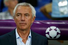 Trenér Bert van Marwijk v utkání Nizozemska s Německem na Euru 2012