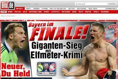 Německé noviny po postupu Bayernu přes Real Madrid