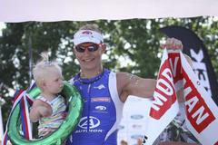 během triatlonového závodu Moraviaman 2012.