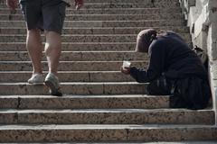 Chudoba, žebrání - ilustrační foto