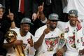 Miami Heat slaví vítězství v NBA (James, Bosh, Wade)
