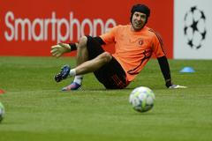 Finále Ligy mistrů, Chelsea - Bayern, trénink - Petr Čech