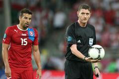 Český fotbalista Milan Baroš v utkání skupiny A s Polskem na Euru 2012