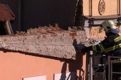 V Olomouci se zřítila část domu