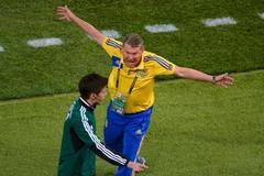 Ukrajinský trenér Oleg Blochin po neuznané brance