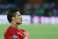 Portugalský fotbalista Cristiano Ronaldo slaví svůj druhý gól v utkání skupiny B s Nizozemskem na Euru 2012
