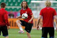 Petr Jiráček při tréninku před Eurem 2012