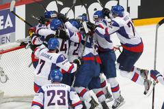 Radost SLováků z postupu v semifinále MS Česko - Slovensko