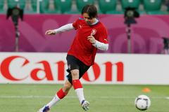 Tomáš Rosický při tréninku před Eurem 2012