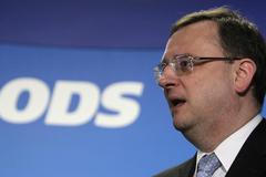 Premiér a předseda ODS Petr Nečas na tiskové konferenci