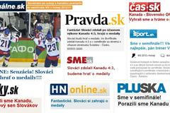 Reakce slovenských médií na vyřazení Kanady