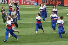 Fotky z nácviku slavnostního zahájení utkání Rusko - Česko