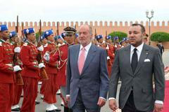 Španělský král Juan Carlos s marockým králem Muhammadem VI. v Marrákeši