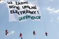 Greenpeace protest proti Prunéřovu