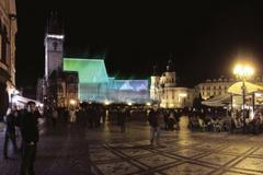 Staroměstské náměstí, hologram, pohled