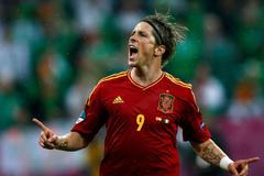 Fernando Torres slaví svůj druhý gól v utkání Španělska s Irskem ve skupině C na Euru 2012