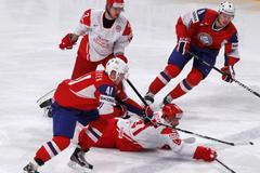 Thoresen útočí v zápase Norsko - Dánsko