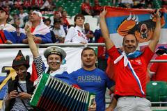 Ruští fanoušci na Euru 2012. (Rusko - Česká republika)