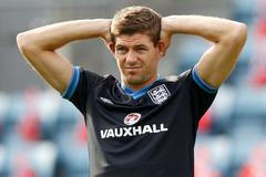 Steven Gerrard na tréninku anglické reprezenace
