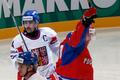 Perežogin slaví první gól v zápase Česko - Rusko